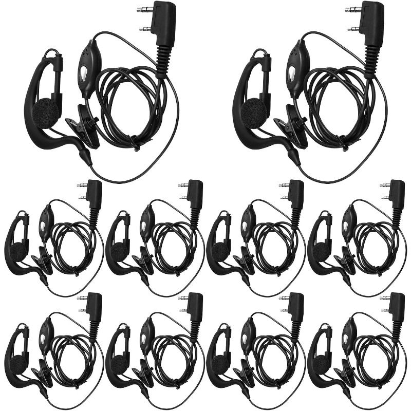Wired Earphone Mic - 10pcs 워키 토키 이어폰 (마이크 포함)