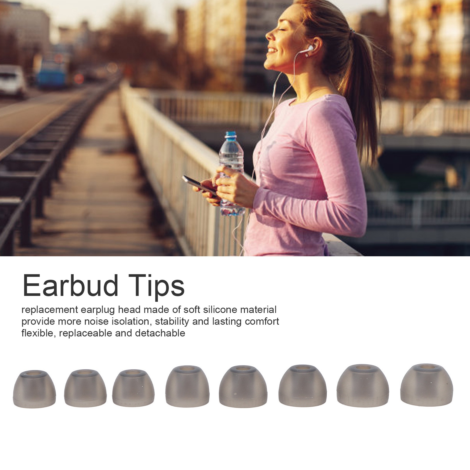 Silicone Ear Tip Replacement - 실리콘 이어팁 교체용 소음 감소 편안한
