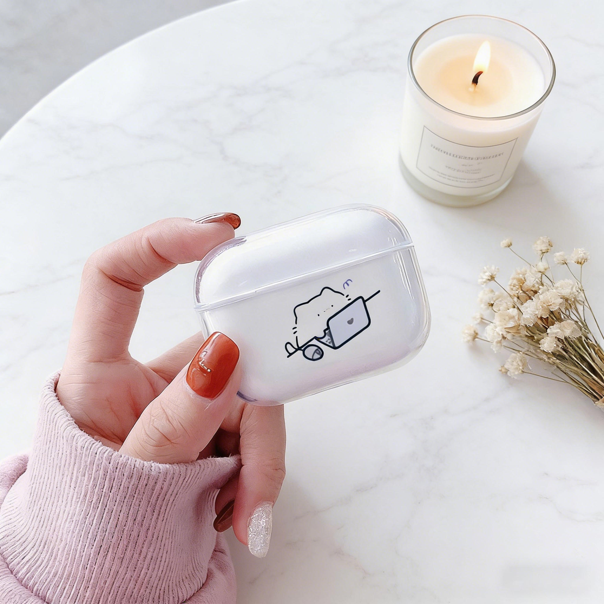 귀여운 고양이 투명 이어폰 케이스 에어팟 프로3 세대용 - Headphone Case Hard 리뷰 및 가격